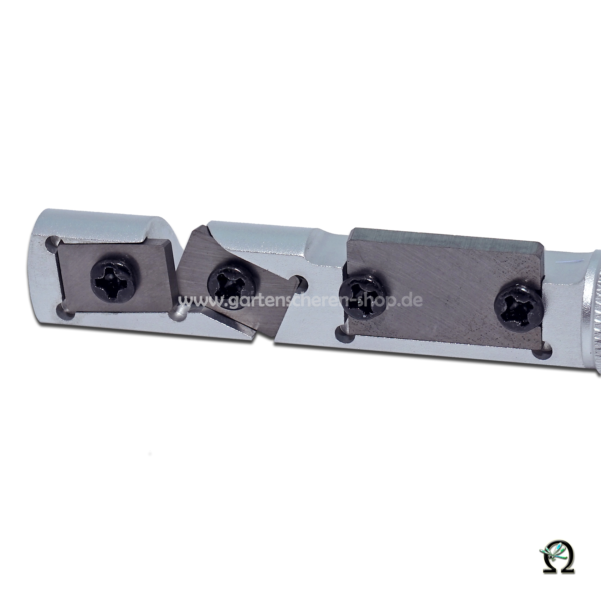 Multifunktionswerkzeug Felco 905, Detailansicht Schärfklingen und Schleifklinge