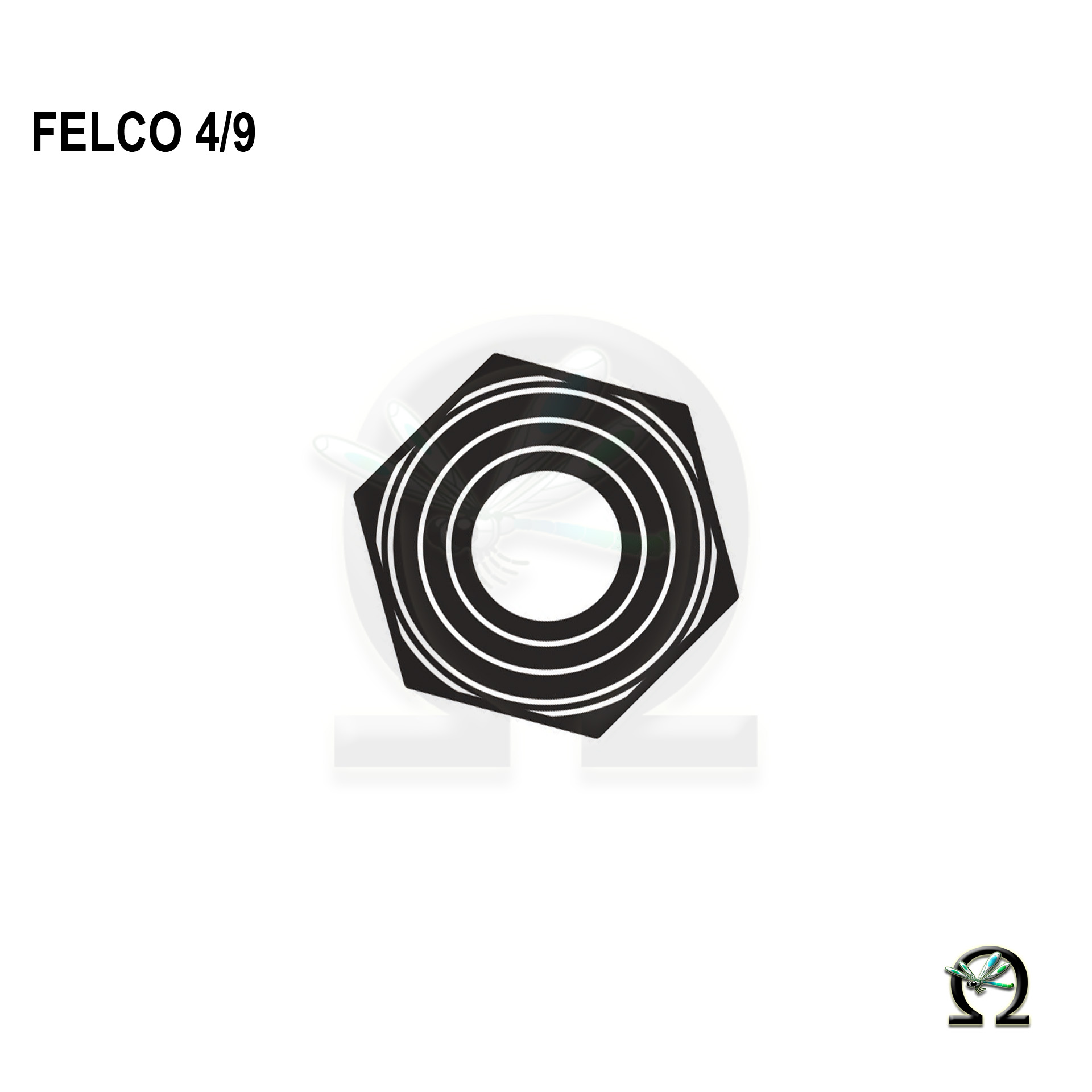 Mutter 4/9 für Gartenscheren von Felco, Zeichnung