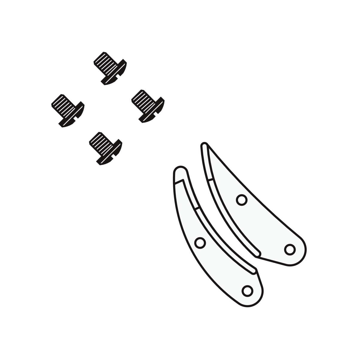 Reparatursatz 100/95 Ambosse für Rosenschere Felco 100