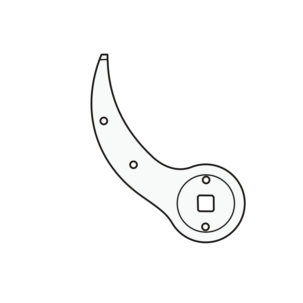 Gegenklinge 2/4 für Gartenschere Felco 2