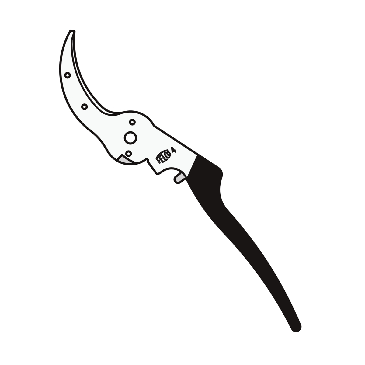 Griff mit Gegenklinge 4/2 f. Gartenschere Felco 4