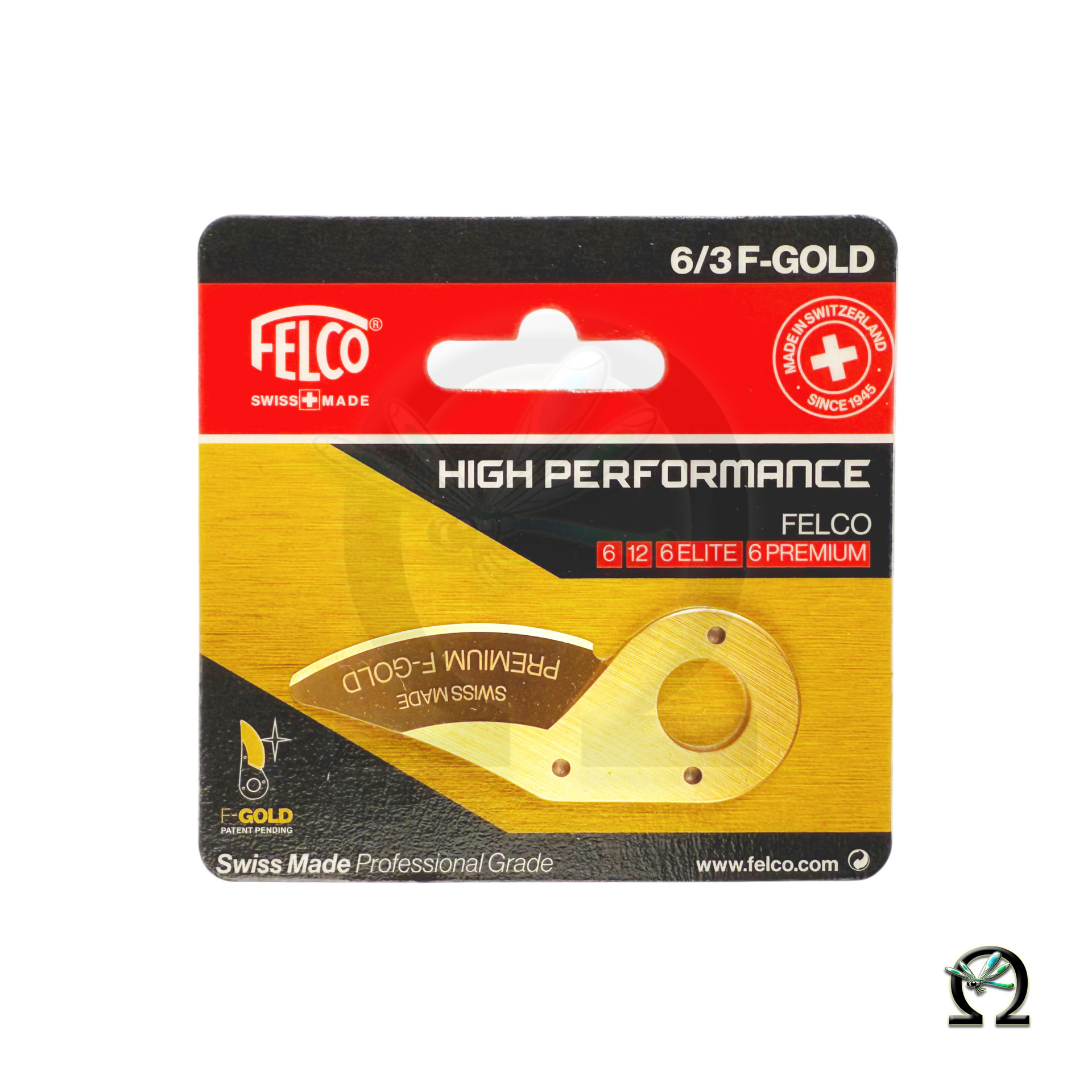 Die Ersatz-Klinge 6/3 F-Gold in der Verpackung