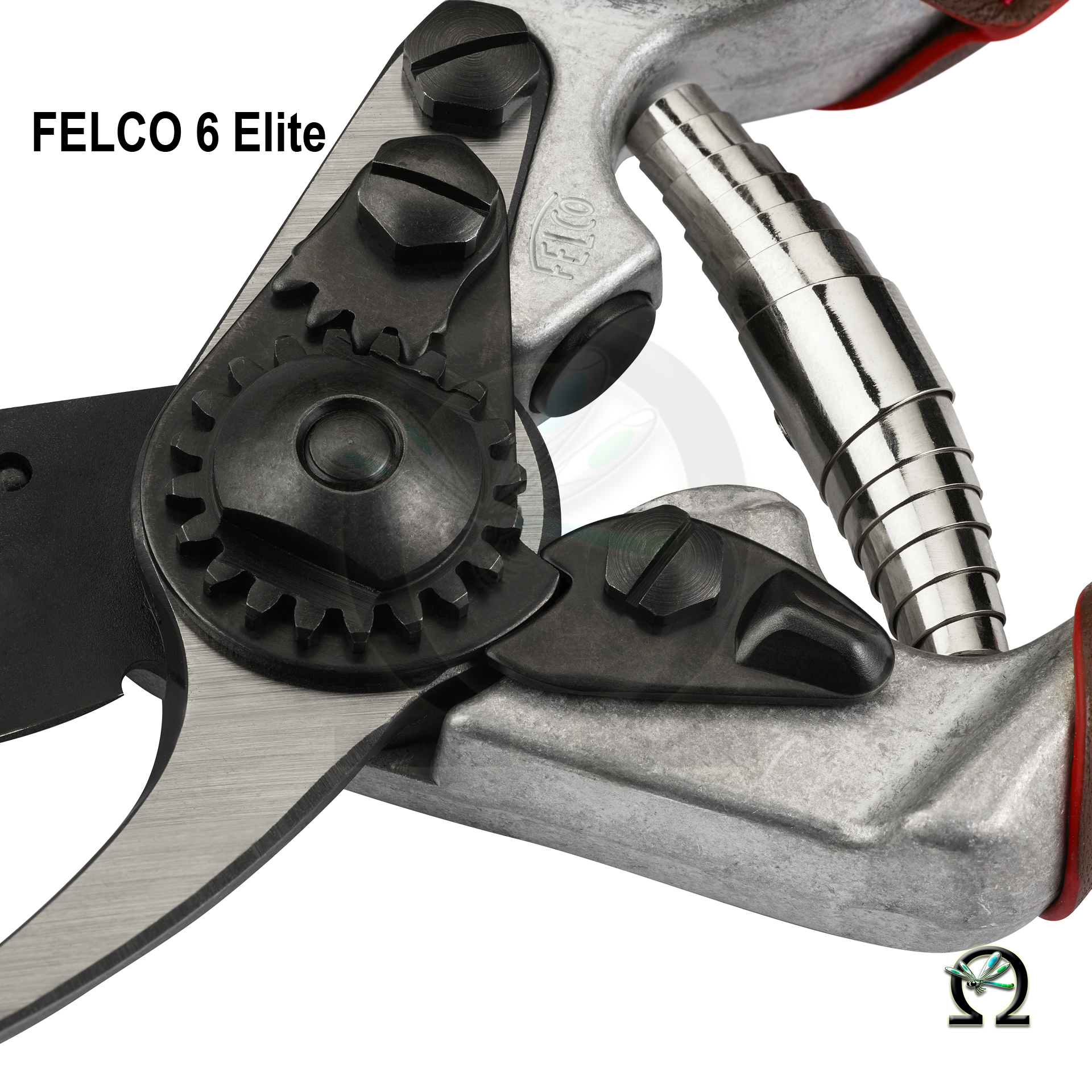 Professionelle Gartenschere Felco 6 Elite, Detailansicht Halböffnung