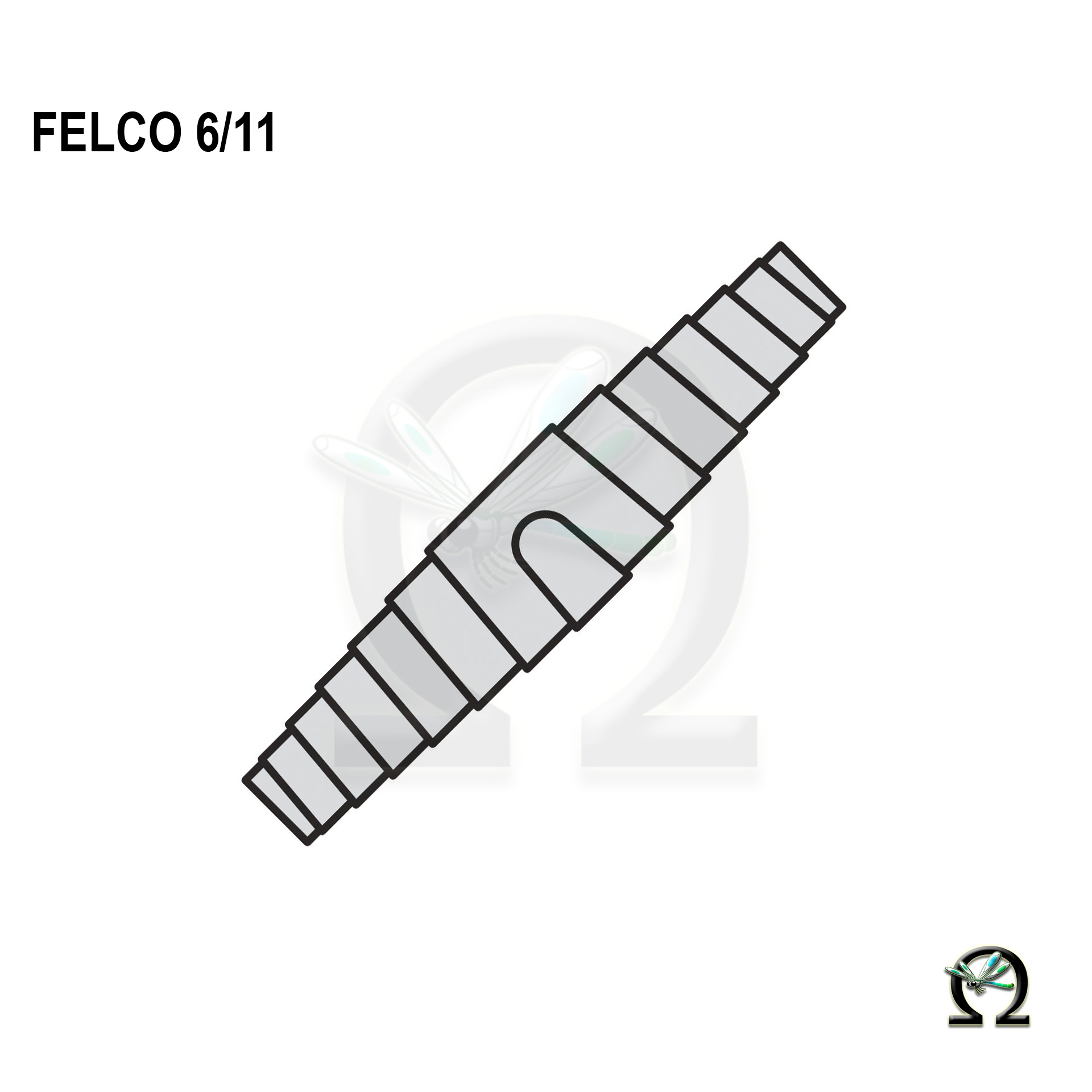 Ersatzfeder 6/11 für Felco-Gartenscheren, Zeichnung