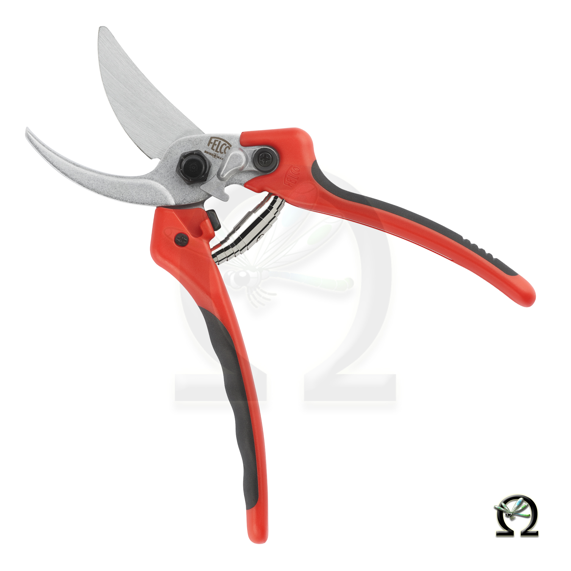 Gartenschere FELCO 171L geöffnet, Seitenansicht mit Verschluss