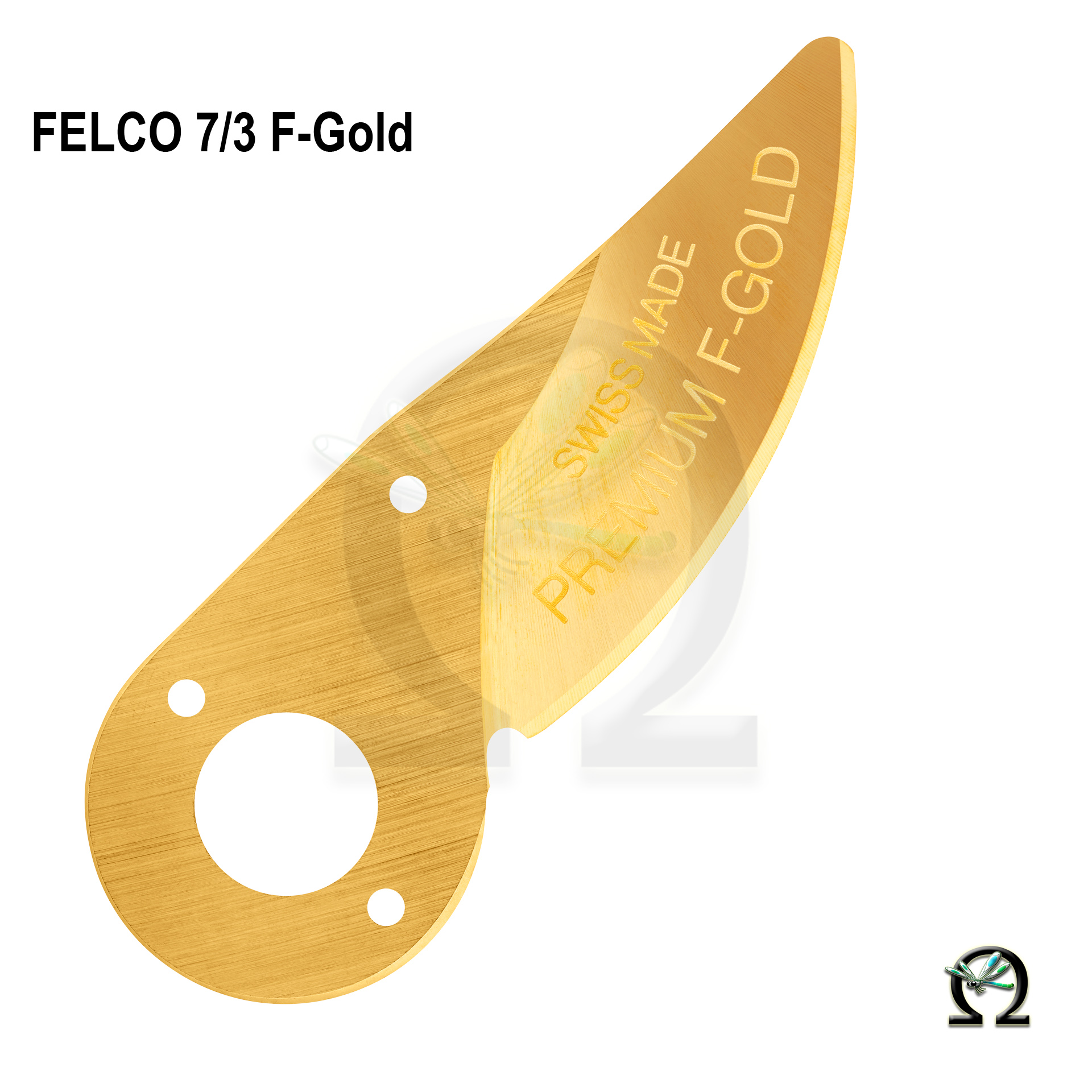 Ersatz-Klinge 7/3 F-Gold für Gartenscheren, Schnittseite