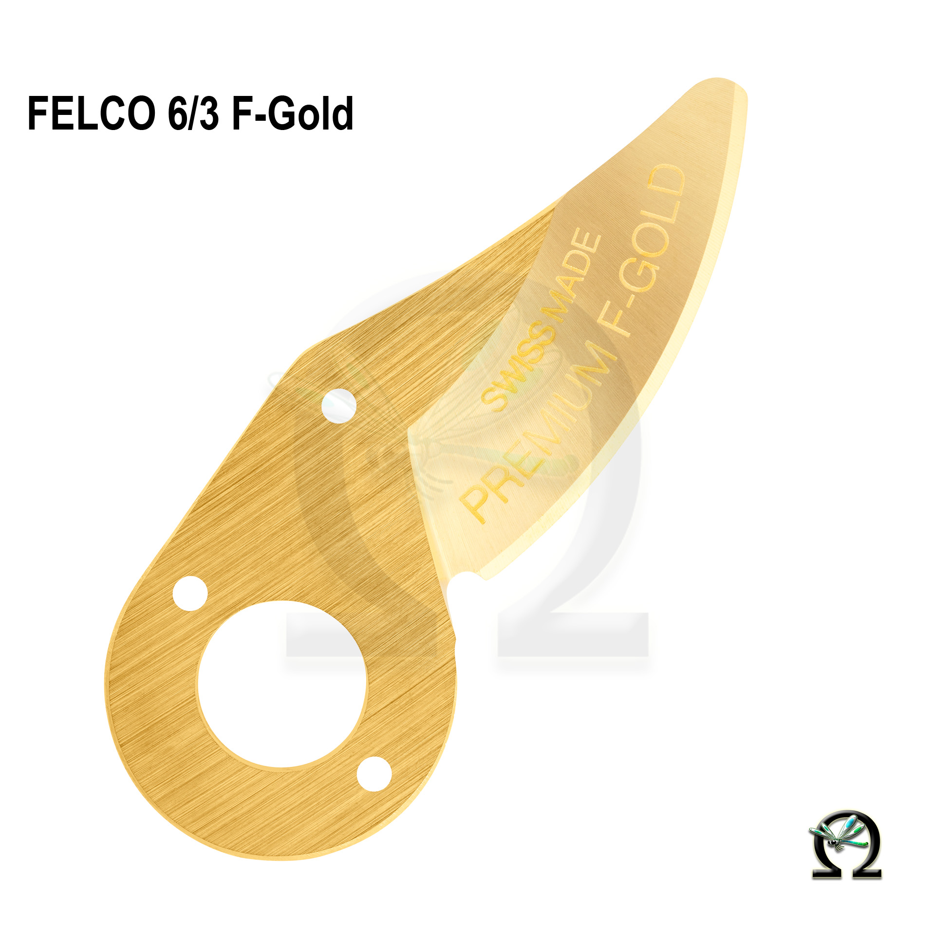 Ersatz-Klinge 6/3 F-Gold für Gartenscheren, Schnittseite