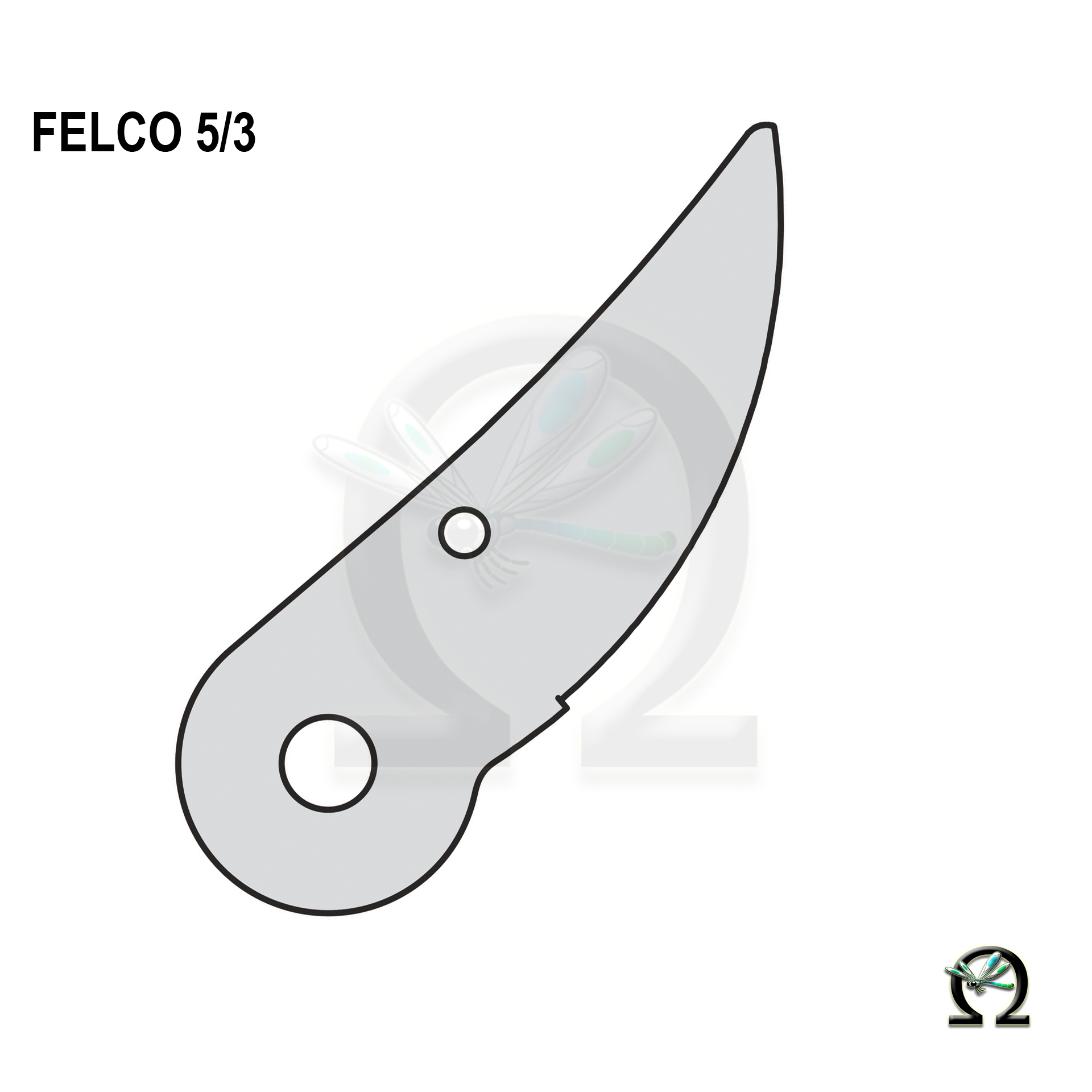 Klinge 5/3 für Gartenscheren, Zeichnung