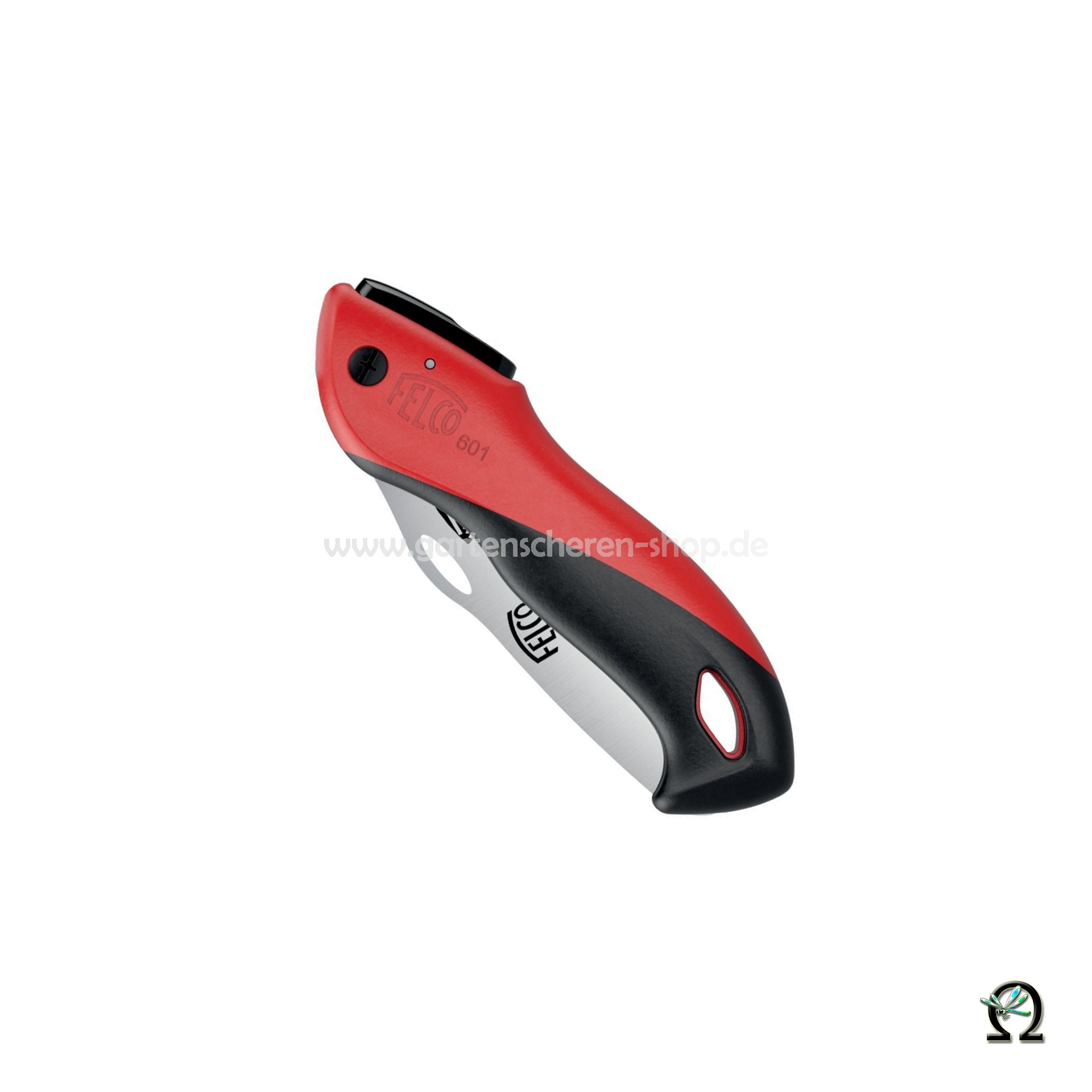 Klappbare Astsäge Felco 601 mit 12 cm Sägeblatt, im zusammengeklapptem Zustand