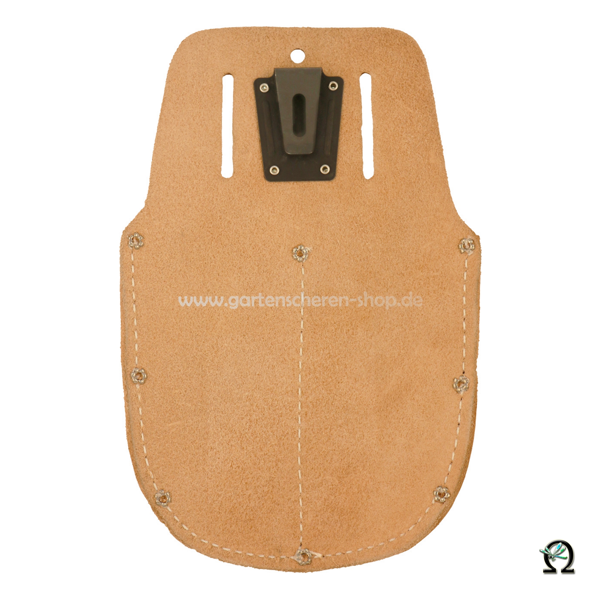 Doppel-Trageetui Felco 921, Rückseite mit Klammer und Gürtelschlaufe